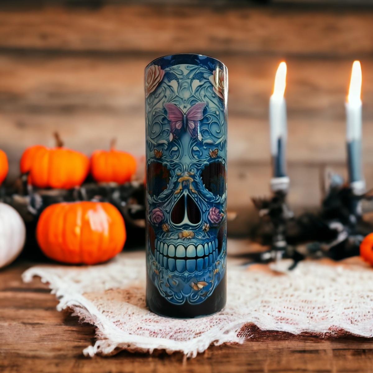 3D Sugar Skull 20oz Tumbler