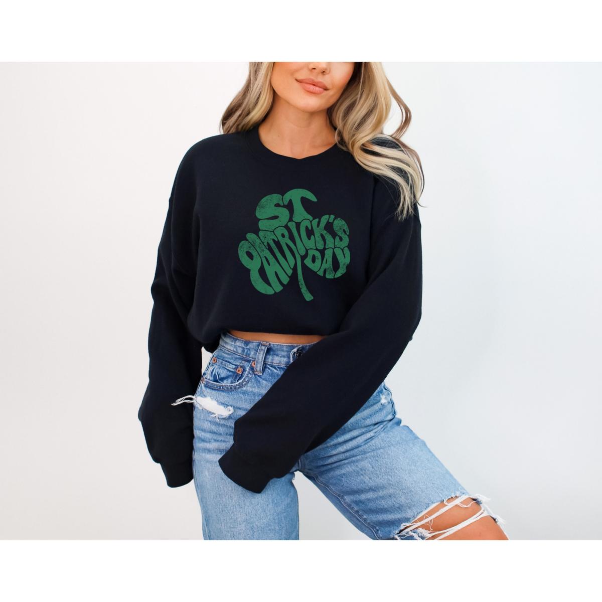 Four Leaf Clover St Patricks Day Sweatshirt - photo 5