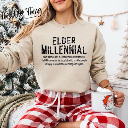 Elder Millennial Crewneck Sweatshirt
