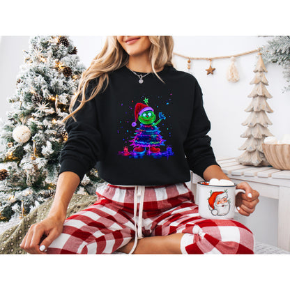 Green monster tree sweatshirt