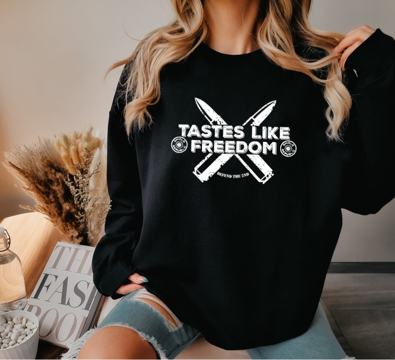 Tastes like freedom unisex sweatshirt