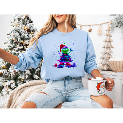 Green monster tree sweatshirt