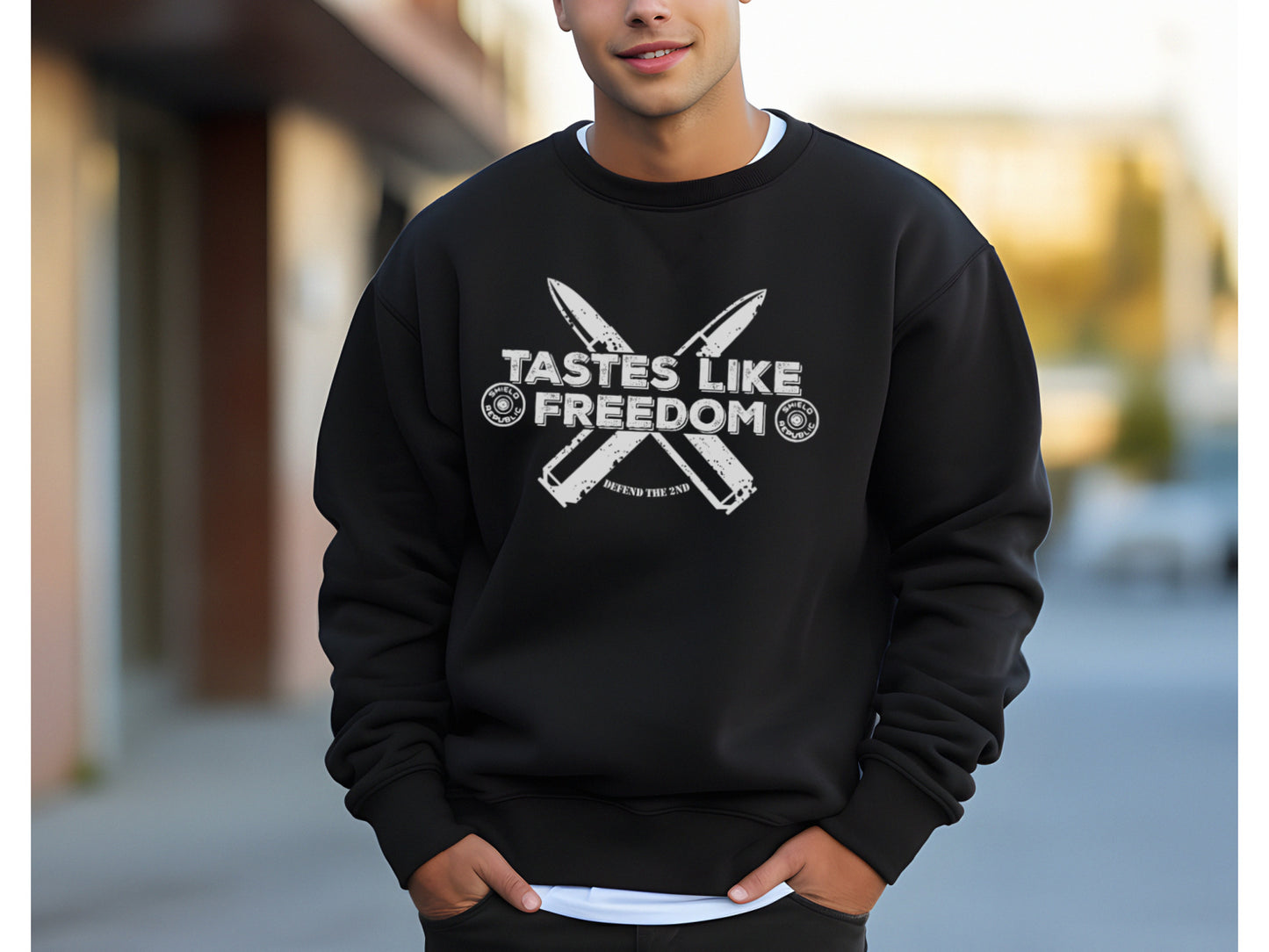 Tastes like freedom unisex sweatshirt