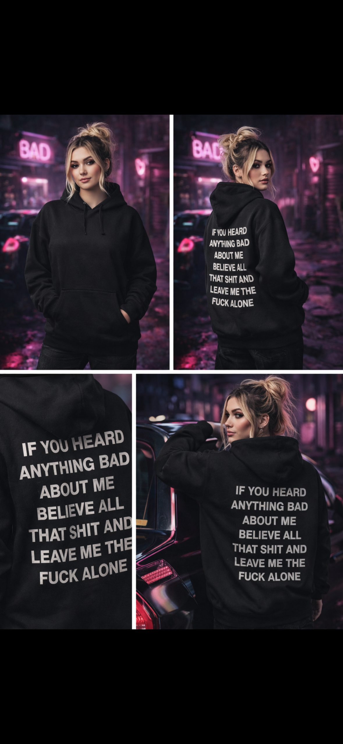 Leave me alone hoodie