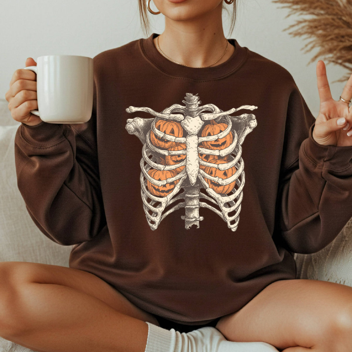 Skelly pumpkin sweatshirt