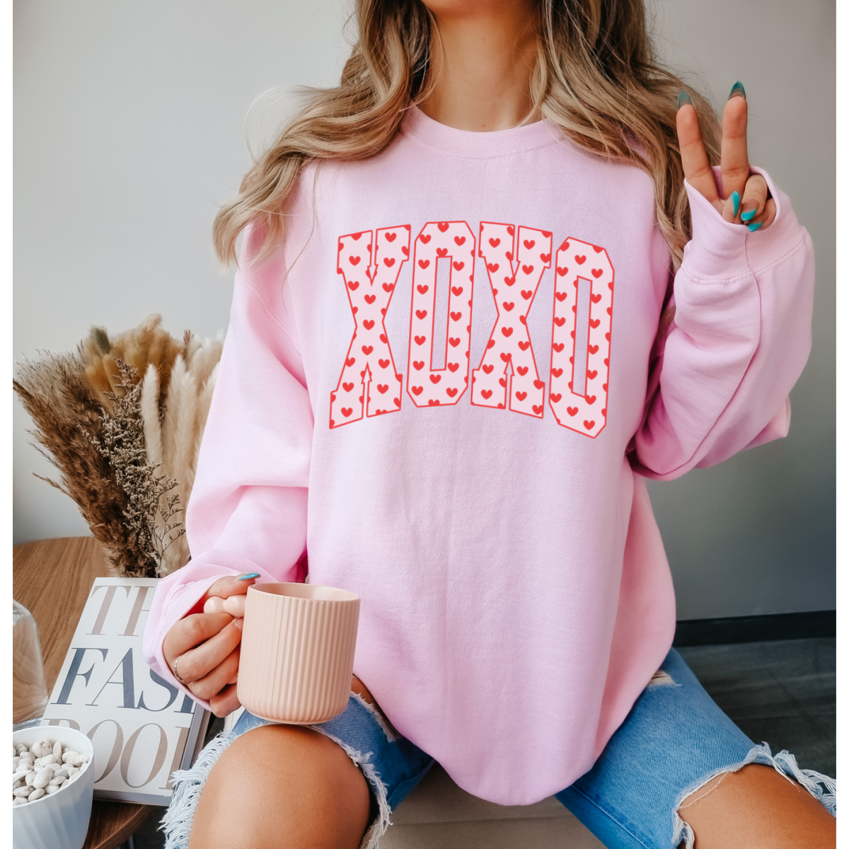 XoXo hearts crewneck sweatshirt