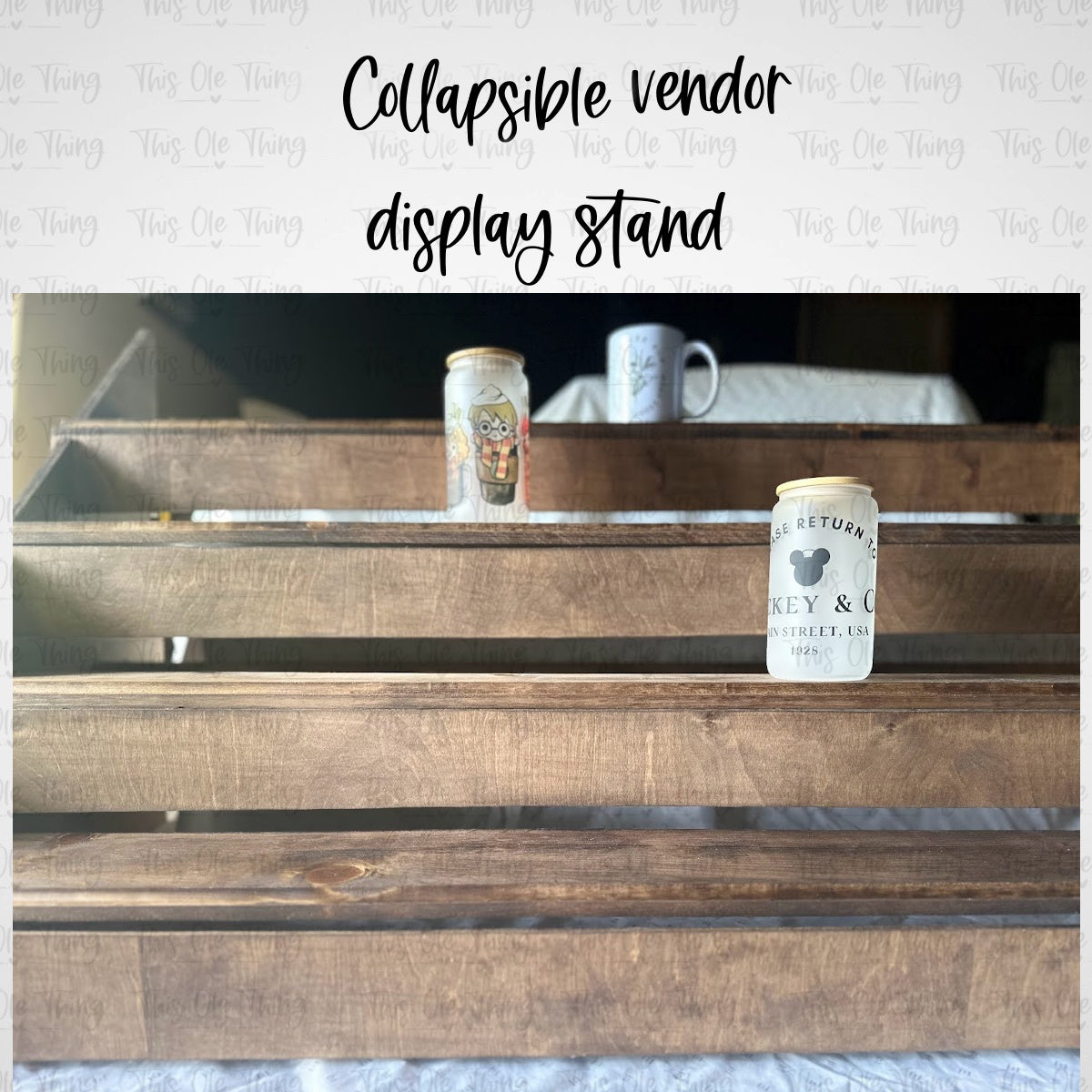 Collapsible vendor display stands