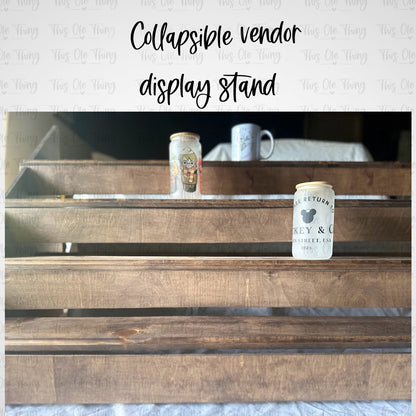 Collapsible vendor display stands