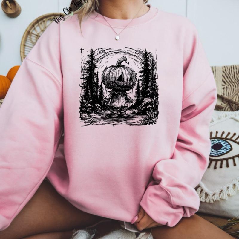 Halloween Pumpkin Crewneck Sweatshirt