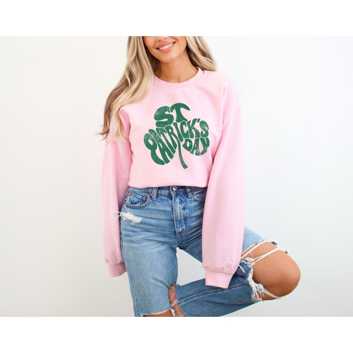 Four Leaf Clover St Patricks Day Sweatshirt - photo 4