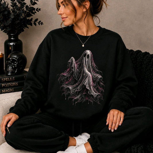 Glam Ghost Halloween Sweatshirt