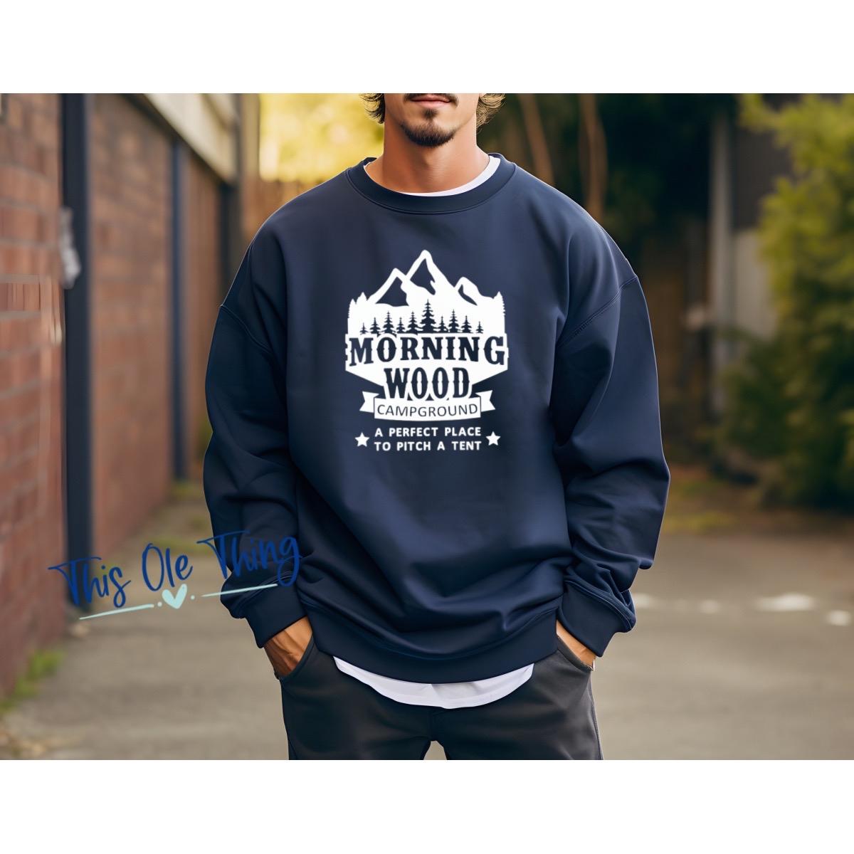 Men's Morning Wood Camping Crewneck Sweatshirt - photo 2