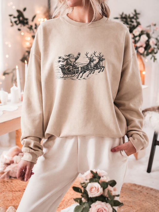 Vintage Santa Dash Crewneck Sweatshirt