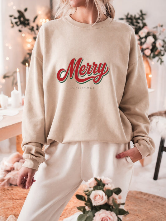 Oversized Merry Crewneck Sweatshirt