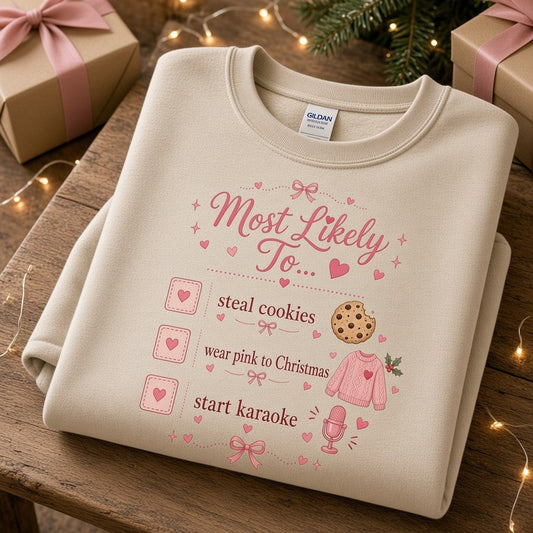 Most Likely To Christmas Crewneck Sweatshirt