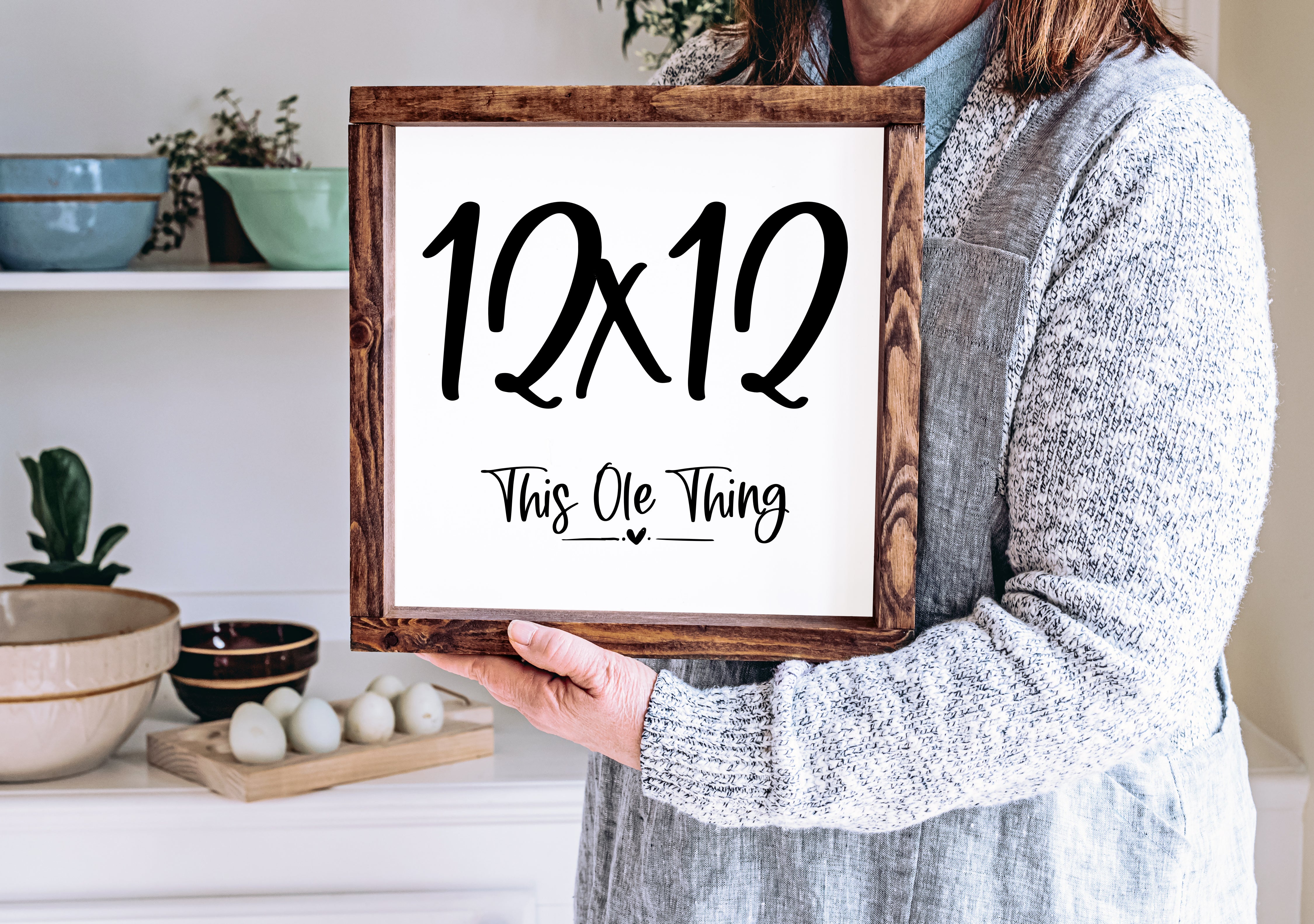 12x12 Custom Glitter sign – ThisOleThing