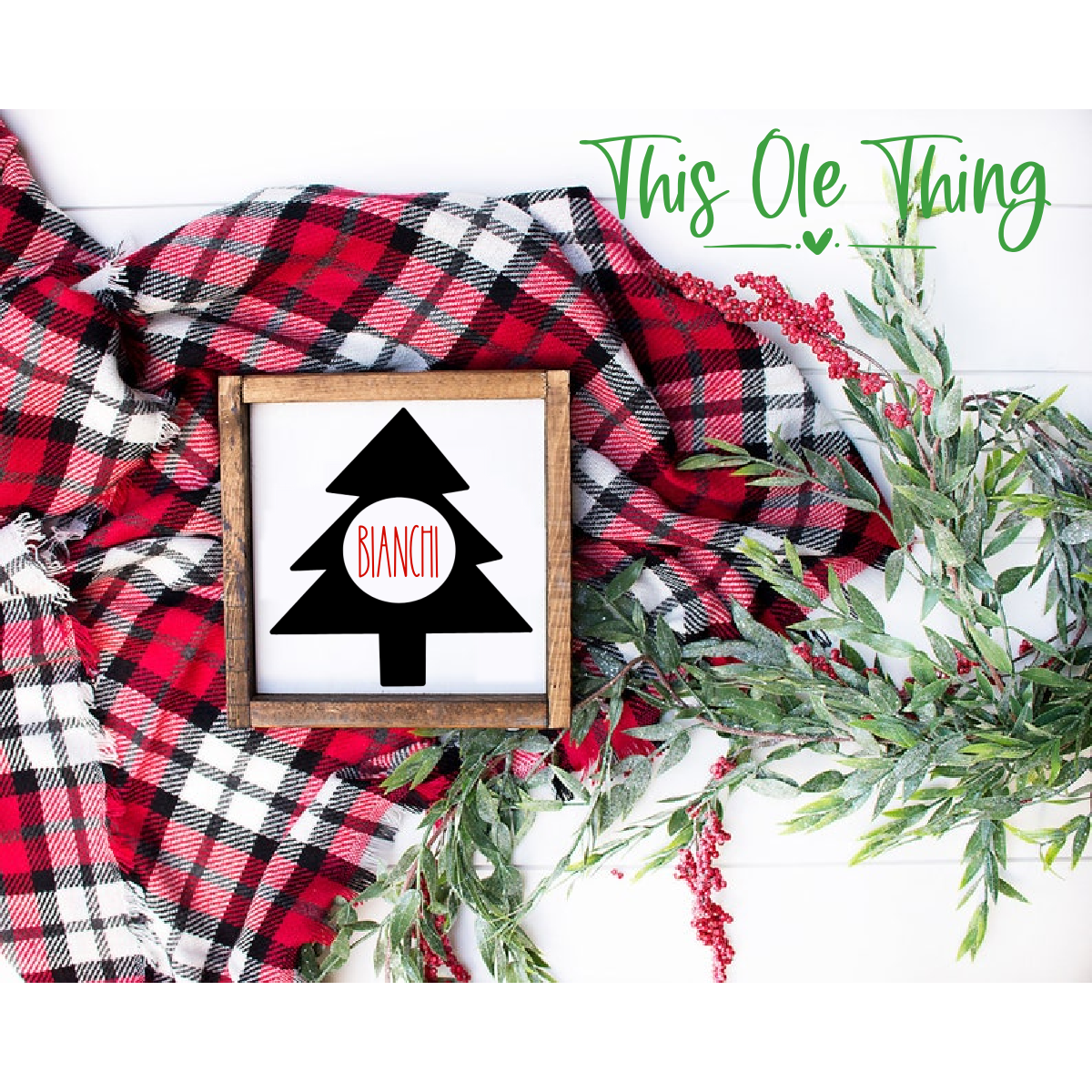 12x12 Custom Christmas Tree Sign – ThisOleThing
