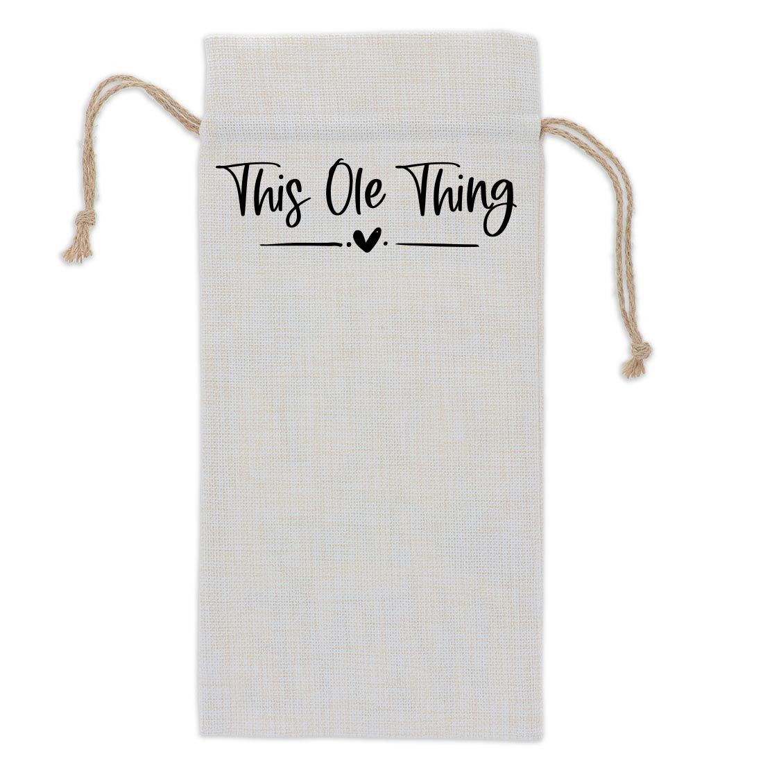 Custom Burlap Wine Drawstring gift bag