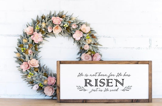 12x24 He Is Not Here For He Has Risen